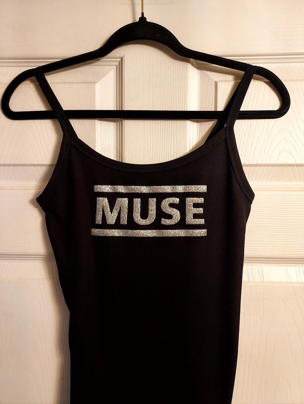 muse tank top silver glitter  muse shirt muse crop top Halloween shirt scream ta